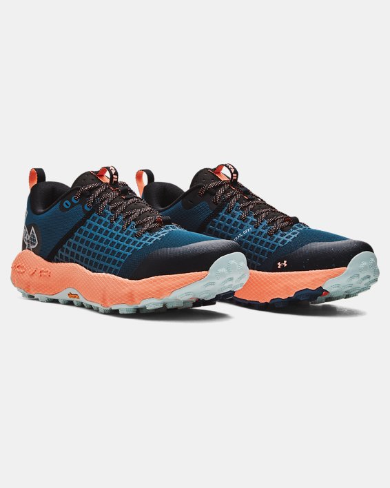 Unisex UA HOVR™ Ridge Trek Trail Running Shoes in Blue image number 3